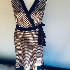 BCBG MaxAzria Blue/Copper 40’s Inspired Midi Dress